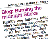 Joss Sticks on Straits Times Digital Life! Digital Life