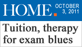 Miss Loi as the Rejector Tutor on the front page of Straits Times Home Section Straits Times Home Section