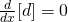 {\frac{d}{dx}}[d]=0