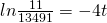 ln\frac{11}{13491}=-4{t}