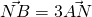 \vec{NB}=3\vec{AN}