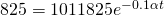 825=1011825{e^{-0.1\alpha{t}}}