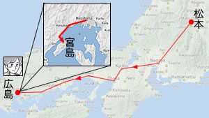 Routemap Matsumoto-Hiroshima