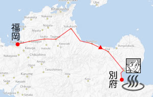 Route Fukuoka-Beppu