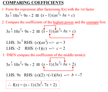 Factorization by Comparing Coefficients