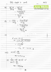 O-Level Oct/Nov 2008 EMaths 4017 Paper II Solutions