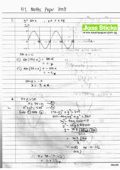 A-Level Oct/Nov 2008 H1 Maths Paper 1 Solutions