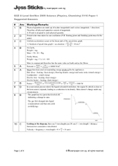 O-Level 2009 October/November Combined Science 5116 Paper 1 Suggested Solutions