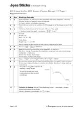 O-Level 2009 October/November Combined Science 5117 Paper 1 Suggested Solutions