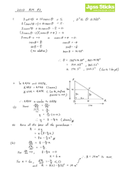 GCE O Level 2010 AMaths 4038 Paper 2 Solutions