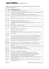 O-Level 2010 October/November Combined Science 5118 Paper 1 Suggested Solutions