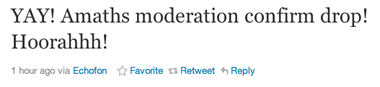 AMaths Moderation Tweet