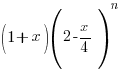(1+x)(2-x/4)^n