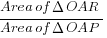 {Area of Delta OAR}/{Area of Delta OAP}