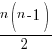 {n(n-1)}/2