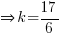 doubleright k = 17/6