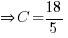 doubleright C = 18/5