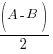 (A-B)/2