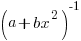 (a+bx^2)^-1